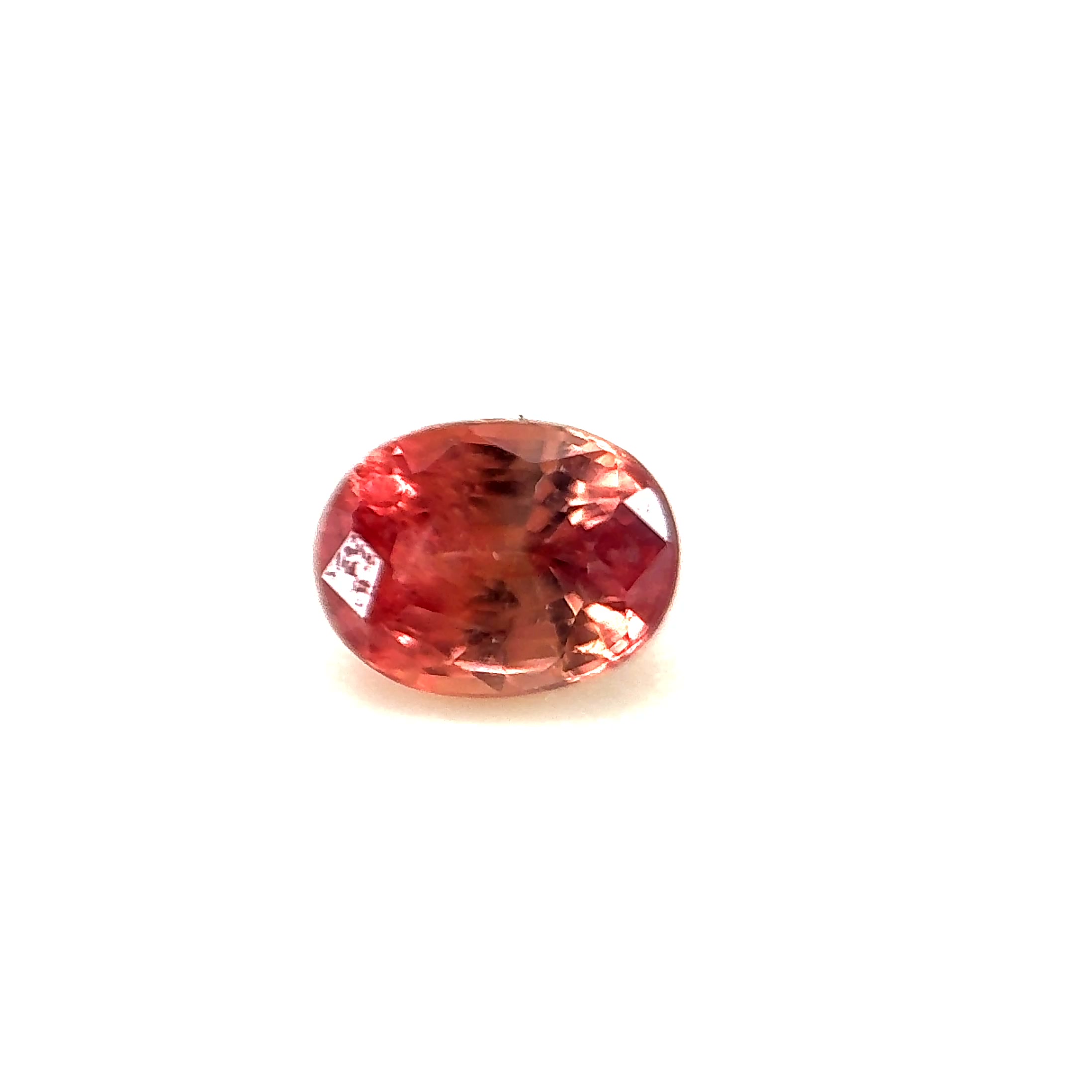 0.45ct Salmon Pink Padparadscha Vs Oval Shape (4.6x3.5x2.6 mm) UNHEATED gemstone from Ceylon