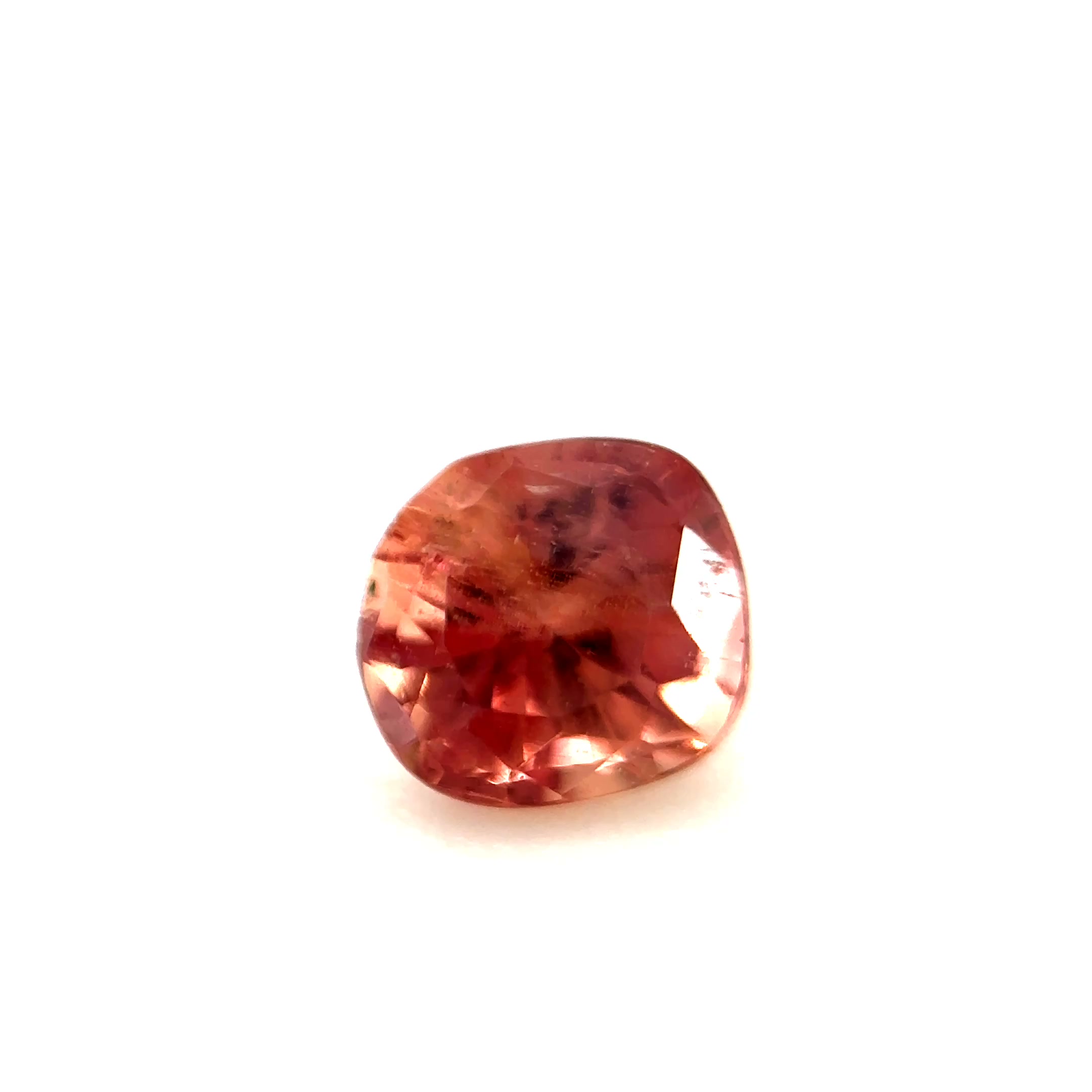 0.4ct Salmon Pink Padparadscha Vs Cushion Shape (4.2x3.9x3.1 mm) UNHEATED gemstone from Ceylon