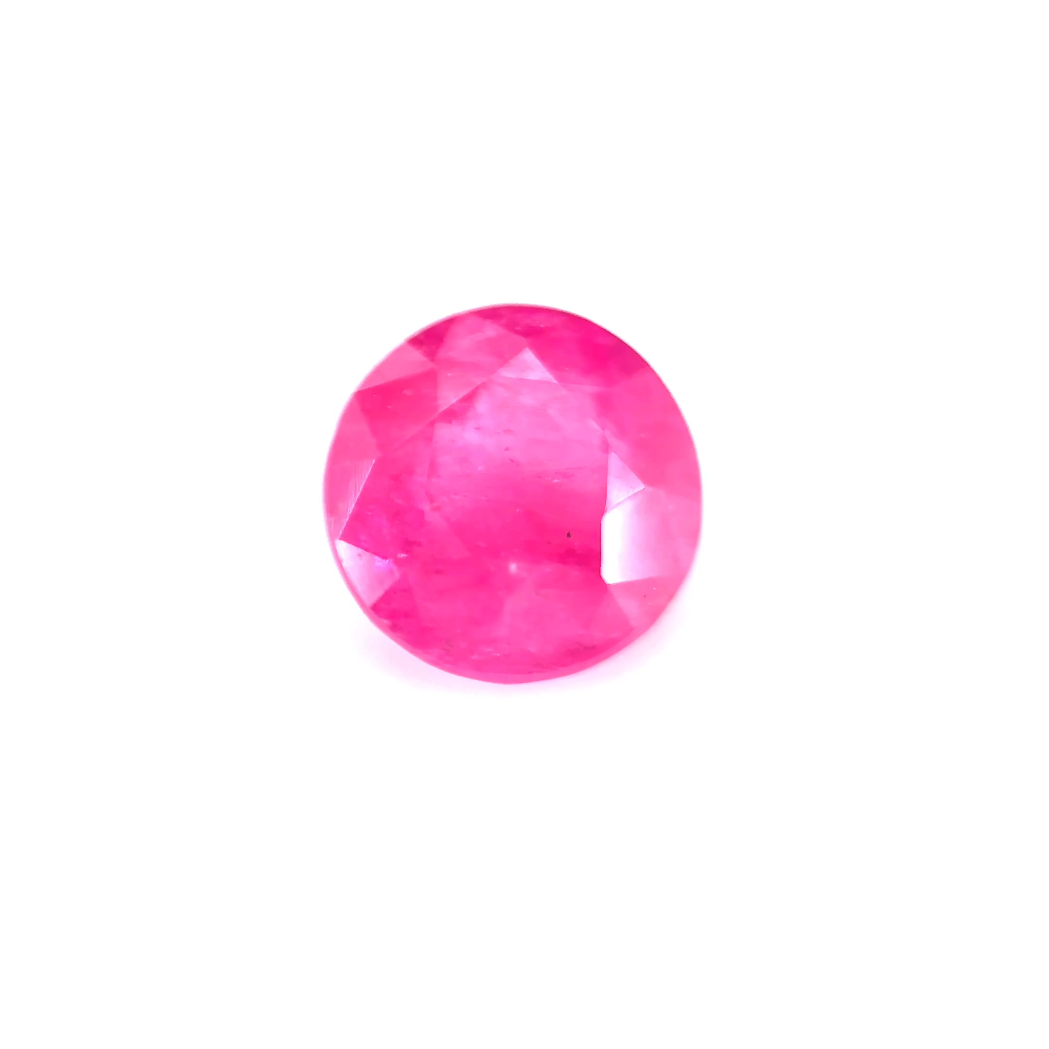1.45ct Pinkish Red Ruby Cloud Round Shape (6.5x0x3.8 mm) UNHEATED gemstone from Ceylon