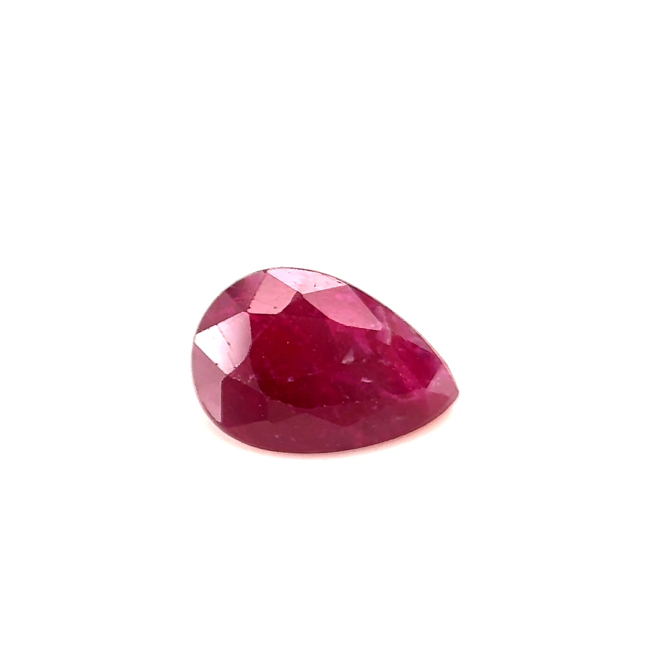 1.05ct Red Ruby Vs Pear Shape (7.3x5x3.2 mm) UNHEATED gemstone from Ceylon