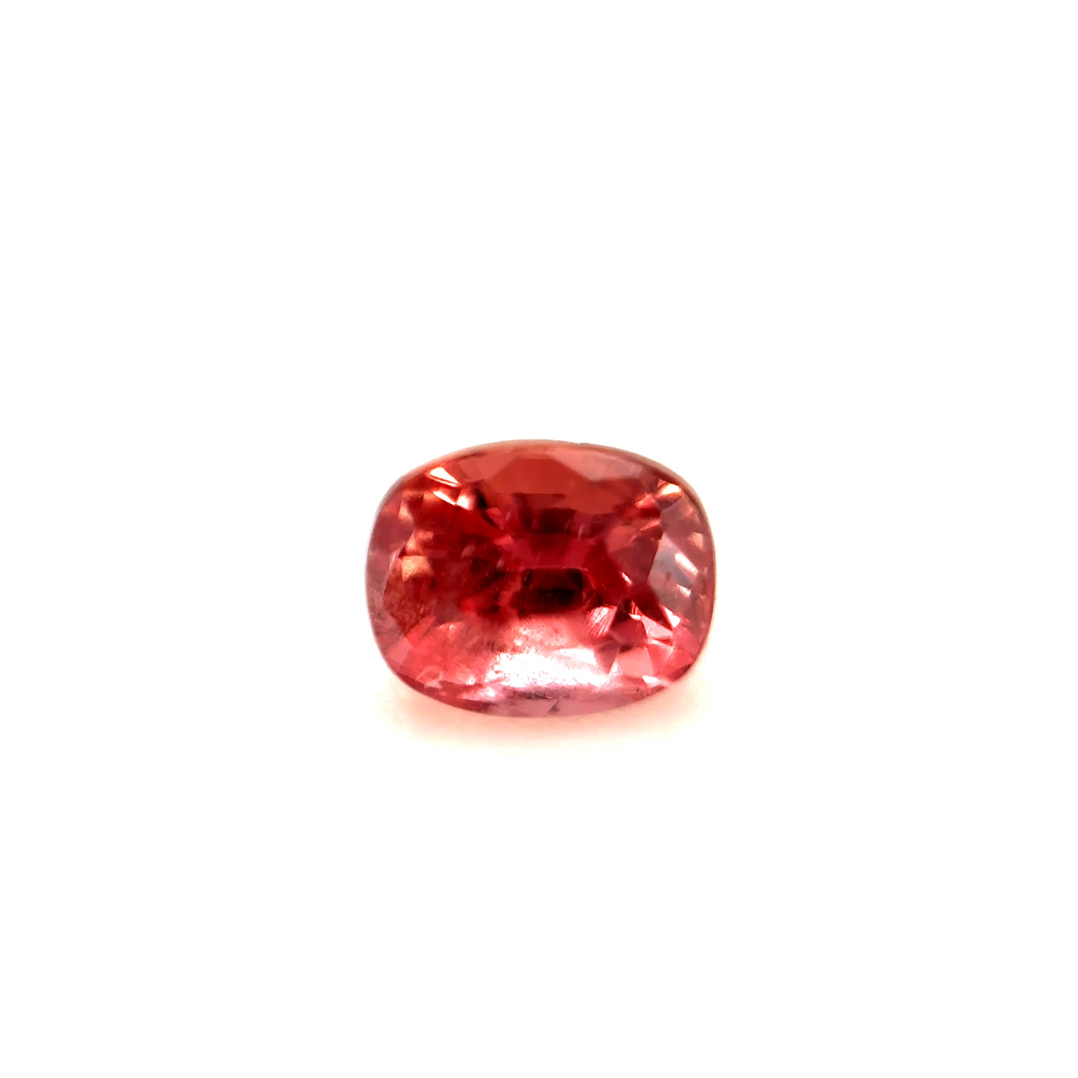 0.4ct Salmon Pink Padparadscha Vs Cushion Shape (4.3x3.3x3 mm) UNHEATED gemstone from Ceylon
