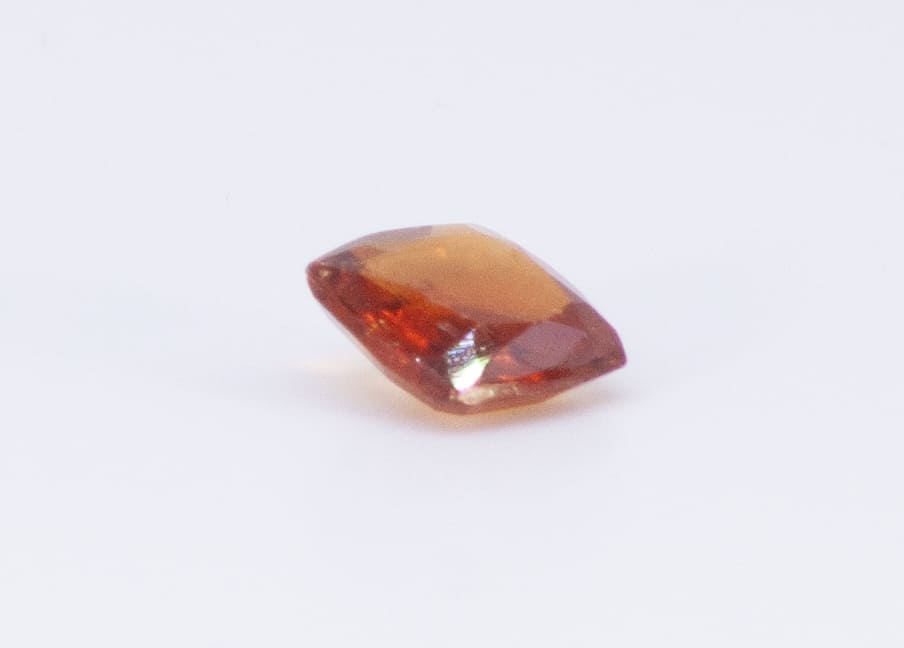 1.5ct Orange Citrine VVS Princess Shape (7.4x6.8x3.3 mm) Unheated gemstone from Sri Lanka