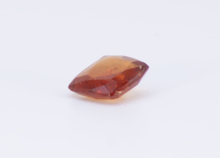 1.5ct Orange Citrine VVS Princess Shape (7.4x6.8x3.3 mm) Unheated gemstone from Sri Lanka