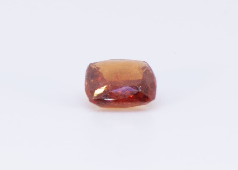 1.5ct Orange Citrine VVS Princess Shape (7.4x6.8x3.3 mm) Unheated gemstone from Sri Lanka