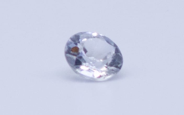 1ct White Sapphire SI1 Round Shape (5.7x0x3.5 mm) Unheated gemstone from Sri Lanka