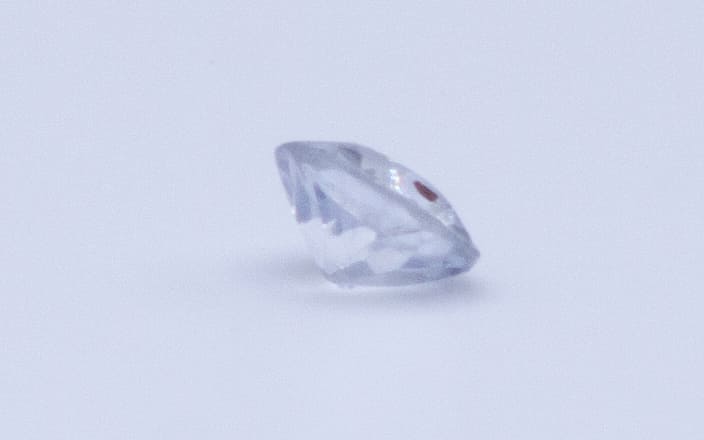 1ct White Sapphire SI1 Round Shape (5.7x0x3.5 mm) Unheated gemstone from Sri Lanka