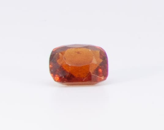 2ct Dark Orange Citrine VVS Asscher Shape (8x6.6x4.7 mm) Unheated gemstone from Sri Lanka