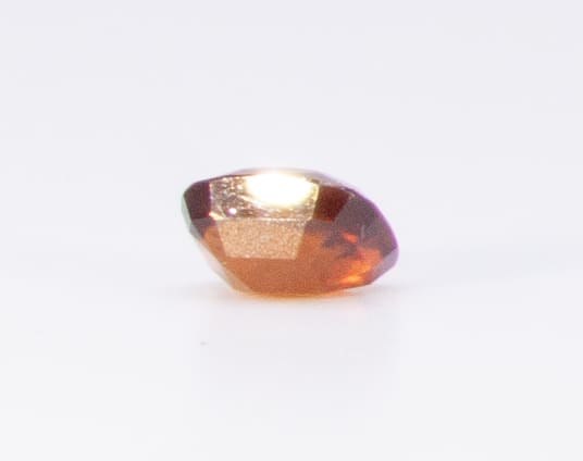 2ct Dark Orange Citrine VVS Asscher Shape (8x6.6x4.7 mm) Unheated gemstone from Sri Lanka