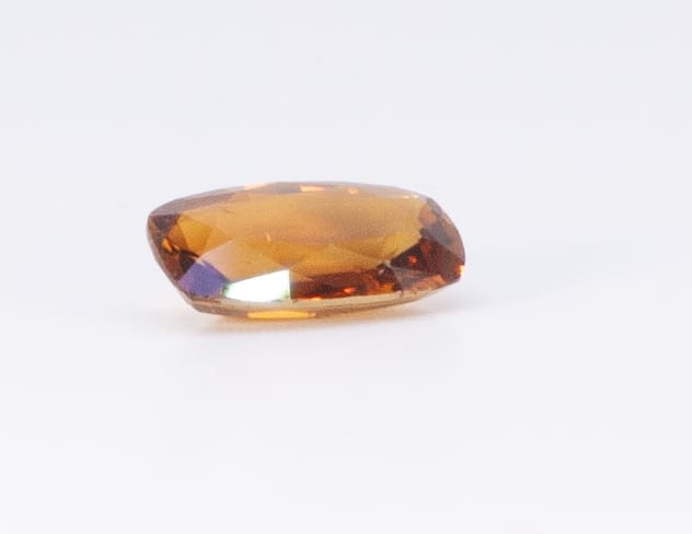 3ct Orange Citrine VVS Emerald Shape (12.1x7.4x4.1 mm) Unheated gemstone from Sri Lanka