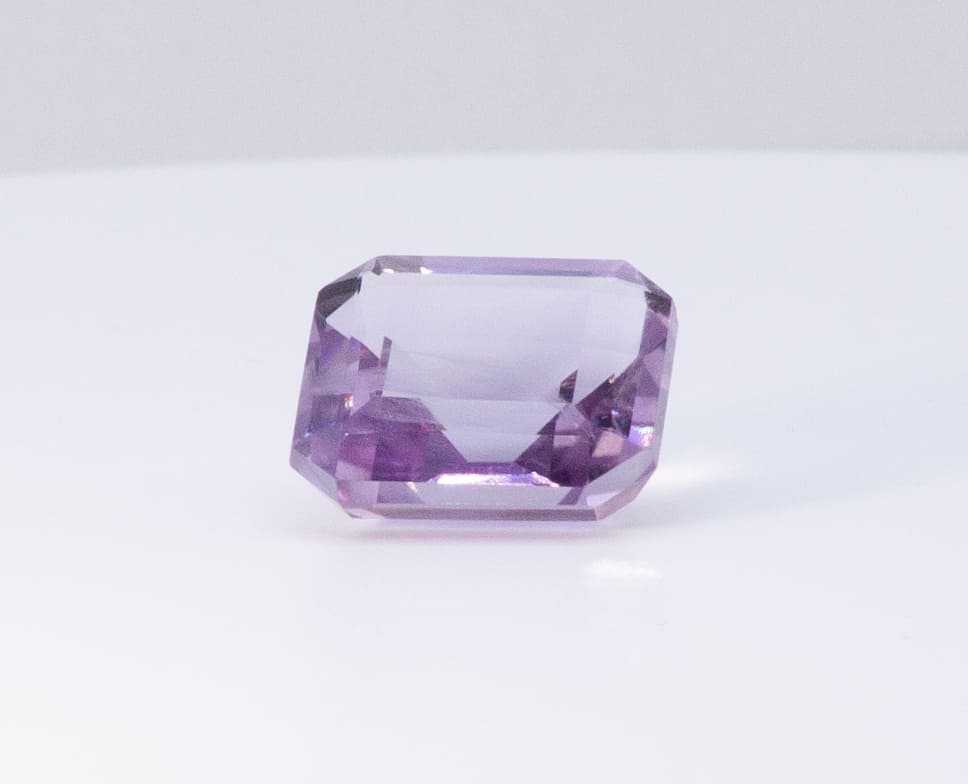 13.6ct Purple Amethyst VVS Emerald Shape (15.3x14.2x8.3 mm) Unheated gemstone from Sri Lanka