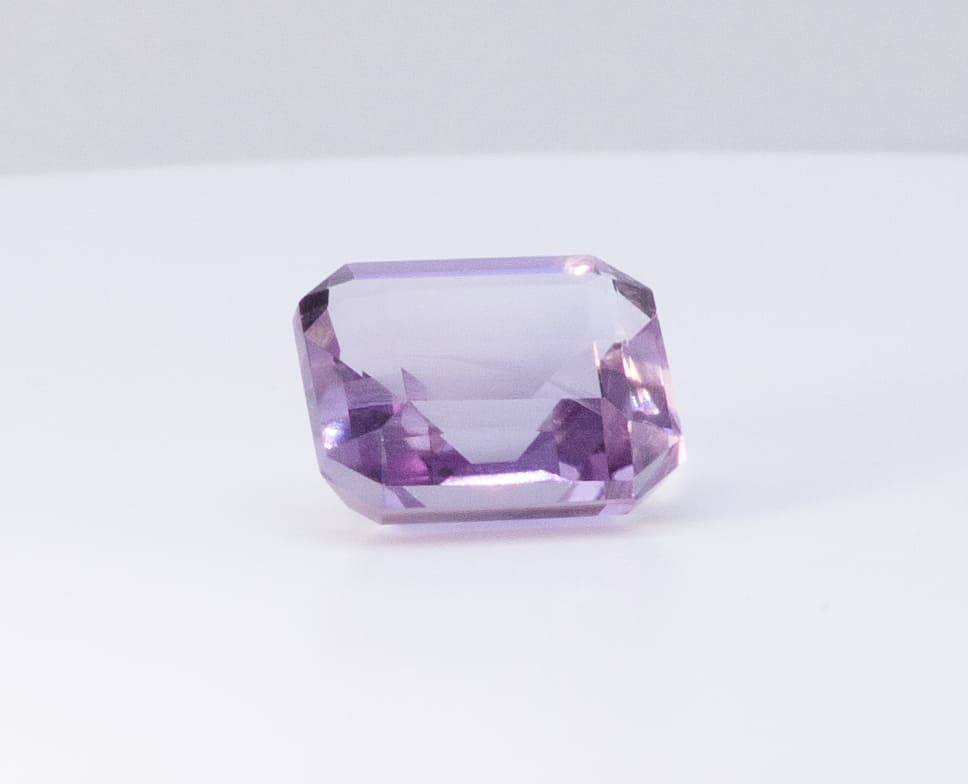 13.6ct Purple Amethyst VVS Emerald Shape (15.3x14.2x8.3 mm) Unheated gemstone from Sri Lanka