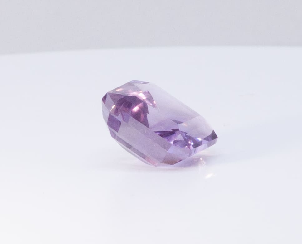 13.6ct Purple Amethyst VVS Emerald Shape (15.3x14.2x8.3 mm) Unheated gemstone from Sri Lanka