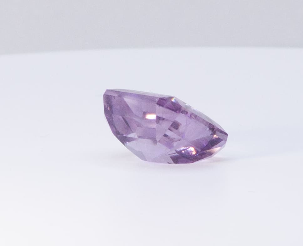 13.6ct Purple Amethyst VVS Emerald Shape (15.3x14.2x8.3 mm) Unheated gemstone from Sri Lanka