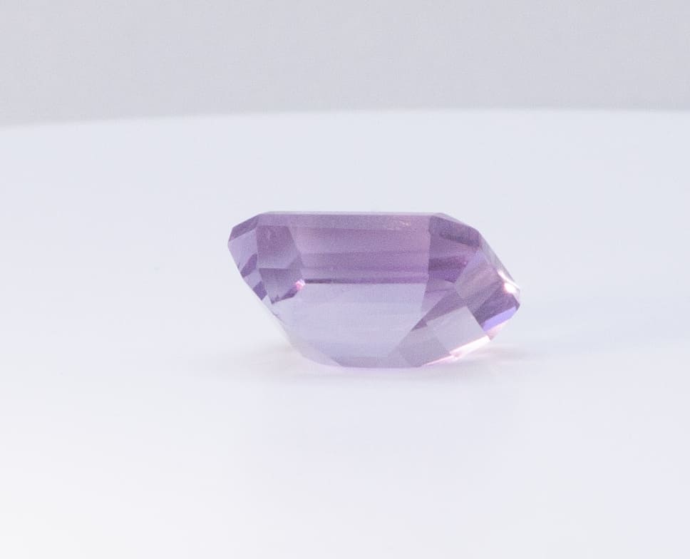 13.6ct Purple Amethyst VVS Emerald Shape (15.3x14.2x8.3 mm) Unheated gemstone from Sri Lanka