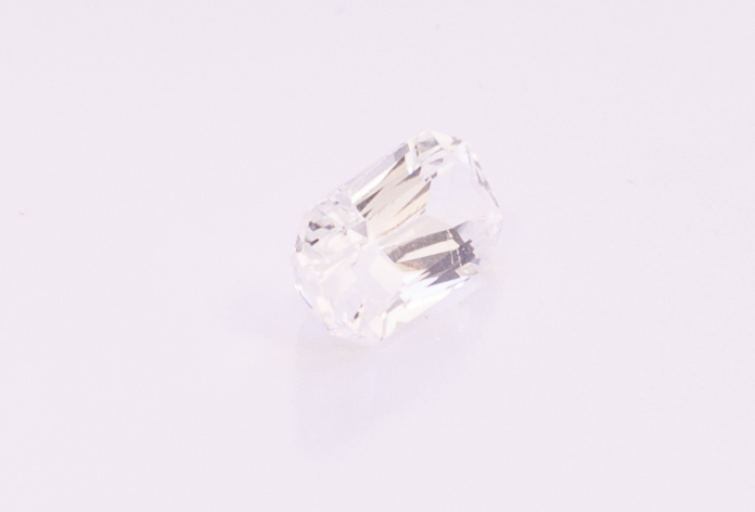 1.8ct White Sapphire SI1 Emerald Shape (9.3x4.5x4 mm) Unheated gemstone from Sri Lanka