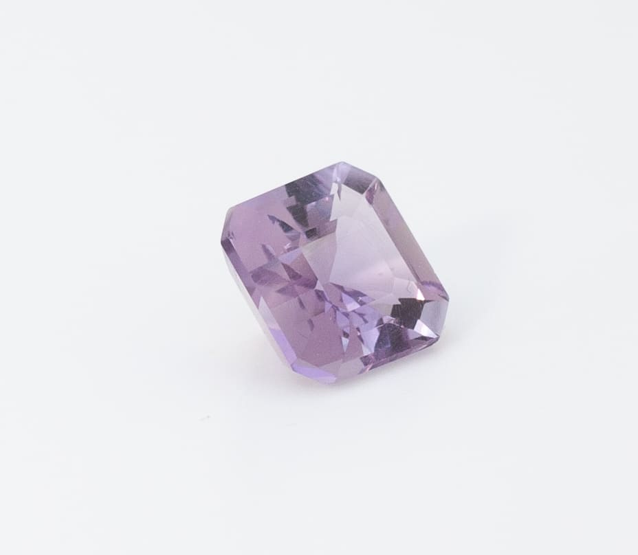 3.85ct Purple Amethyst VVS Asscher Shape (9.5x9.5x6.3 mm) Unheated gemstone from Sri Lanka