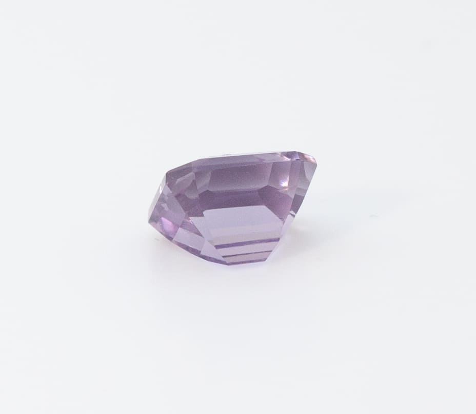 3.85ct Purple Amethyst VVS Asscher Shape (9.5x9.5x6.3 mm) Unheated gemstone from Sri Lanka