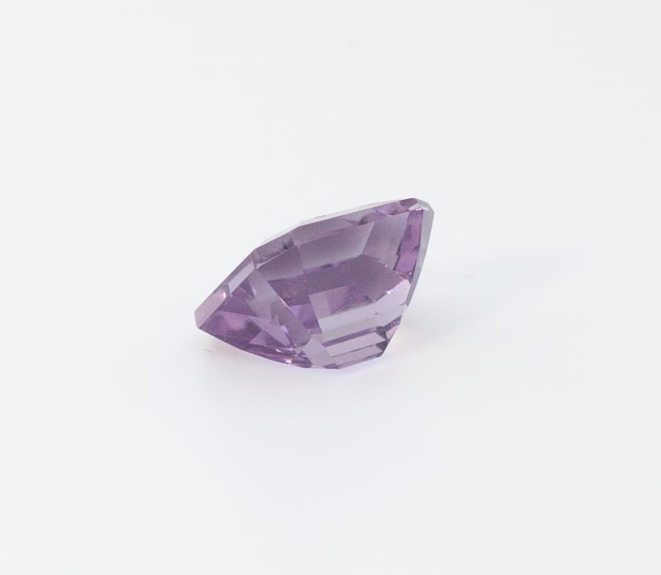 3.85ct Purple Amethyst VVS Asscher Shape (9.5x9.5x6.3 mm) Unheated gemstone from Sri Lanka