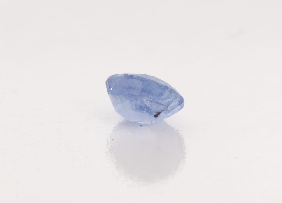 0.6ct Blue Sapphire VVS Oval Shape (5.8x4x2.5 mm) Unheated gemstone from Sri Lanka