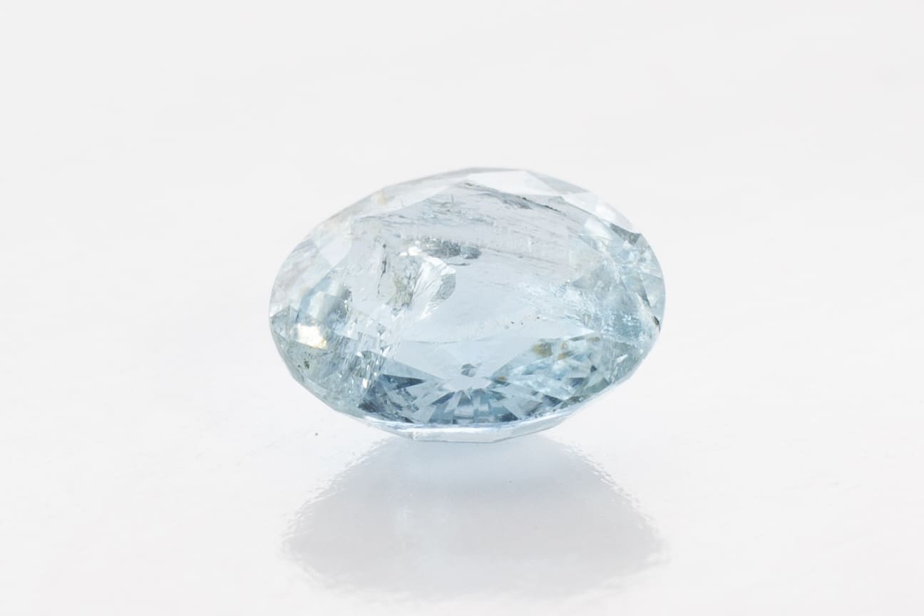 2.3ct Blue Aquamarine Feather Round Shape (0x9x4.5 mm) Unheated gemstone from Sri Lanka