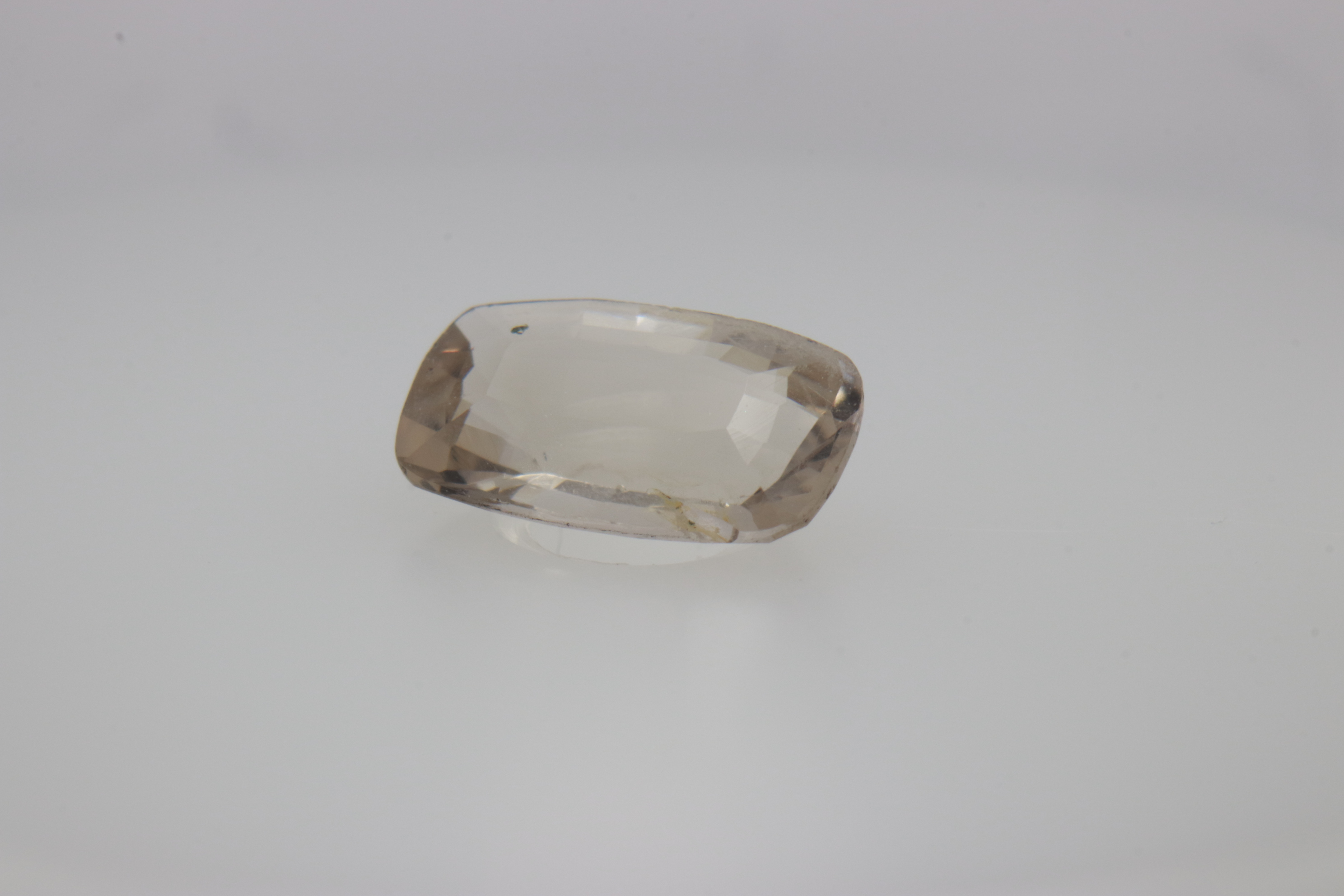 0.7ct White - Off Spinel SI1 Asscher Shape (7.3x4.4x2.8 mm) Unheated gemstone from Sri Lanka