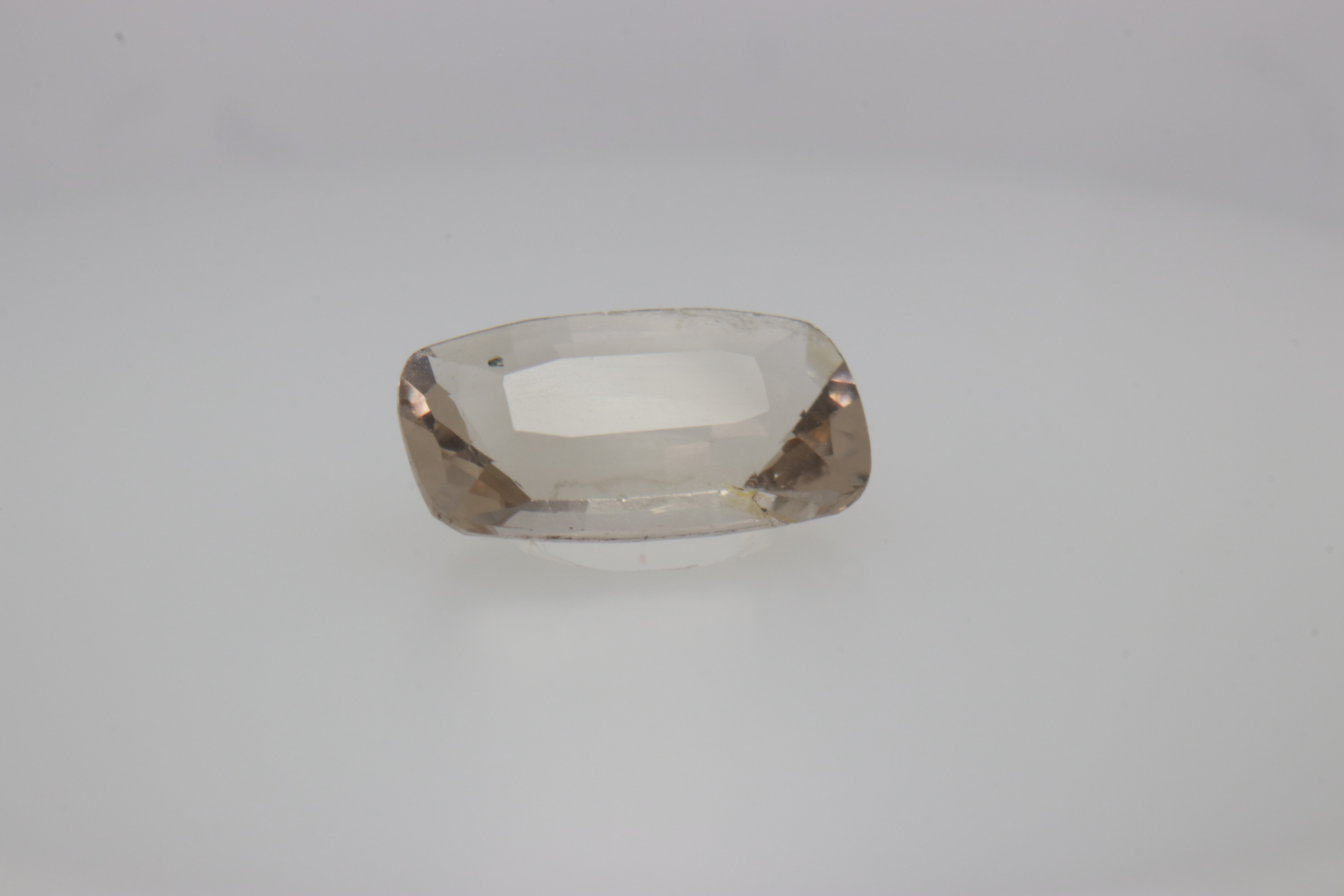 0.7ct White - Off Spinel SI1 Asscher Shape (7.3x4.4x2.8 mm) Unheated gemstone from Sri Lanka