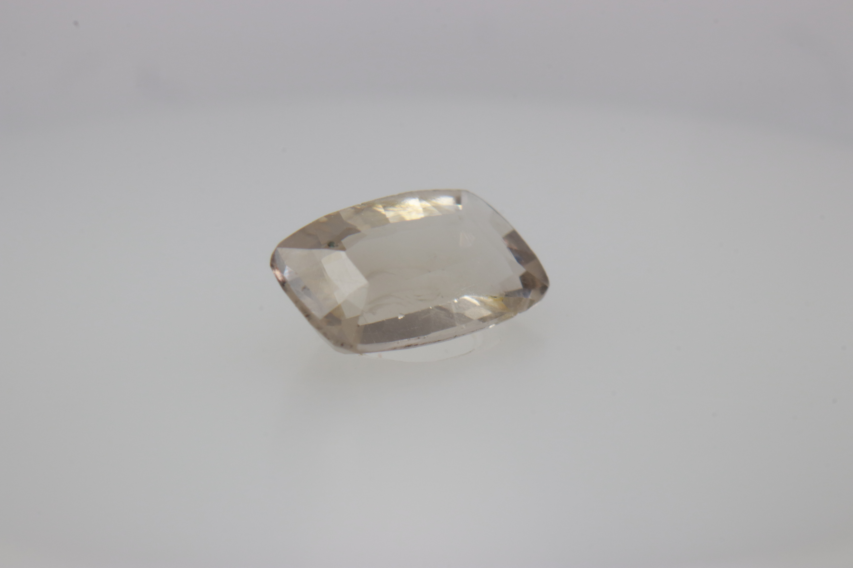 0.7ct White - Off Spinel SI1 Asscher Shape (7.3x4.4x2.8 mm) Unheated gemstone from Sri Lanka