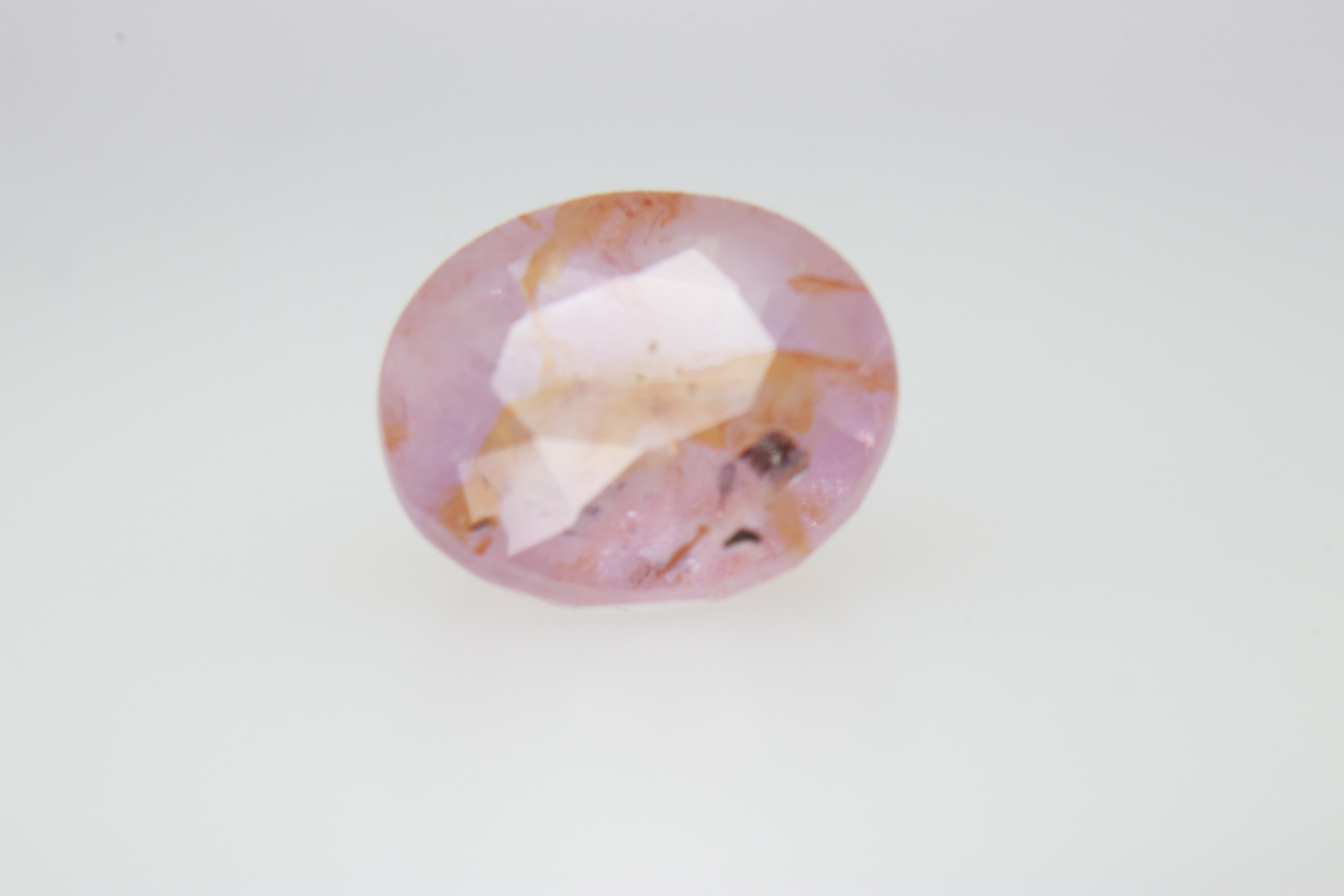 2.2ct Hot Pink Sapphire Twinning wisp Oval Shape (7.8x6.8x4.5 mm) Unheated gemstone from Sri Lanka