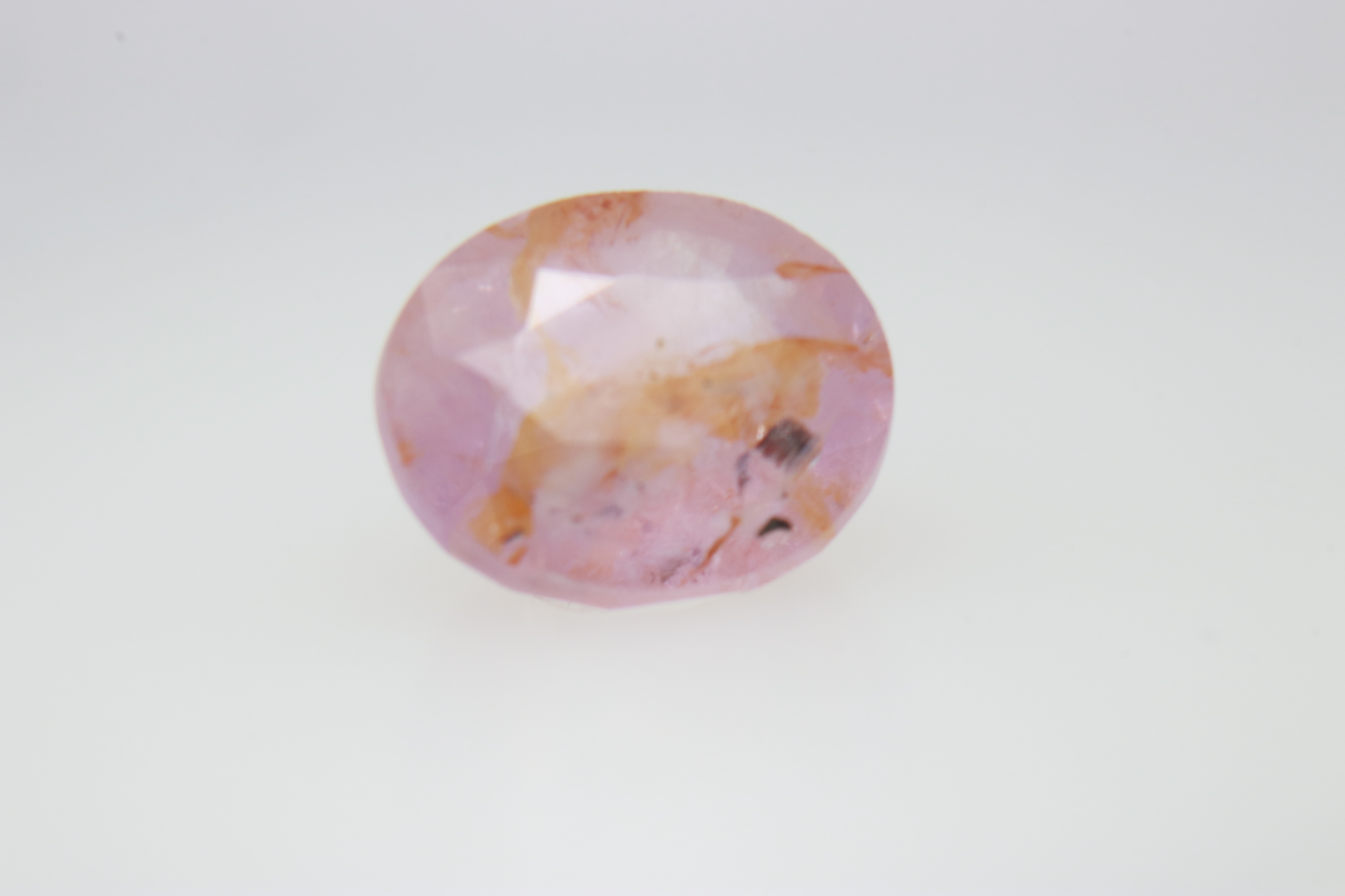 2.2ct Hot Pink Sapphire Twinning wisp Oval Shape (7.8x6.8x4.5 mm) Unheated gemstone from Sri Lanka