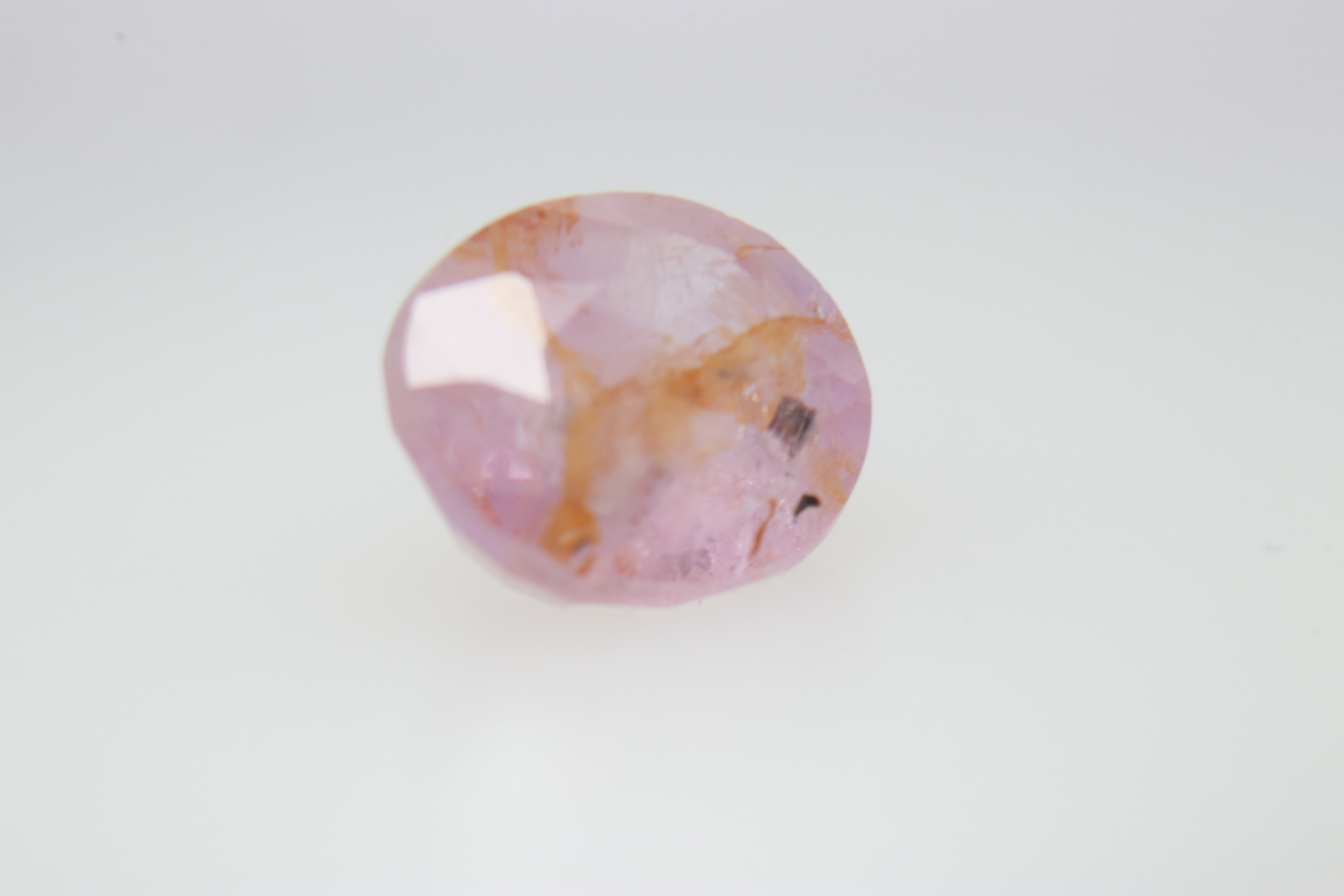 2.2ct Hot Pink Sapphire Twinning wisp Oval Shape (7.8x6.8x4.5 mm) Unheated gemstone from Sri Lanka
