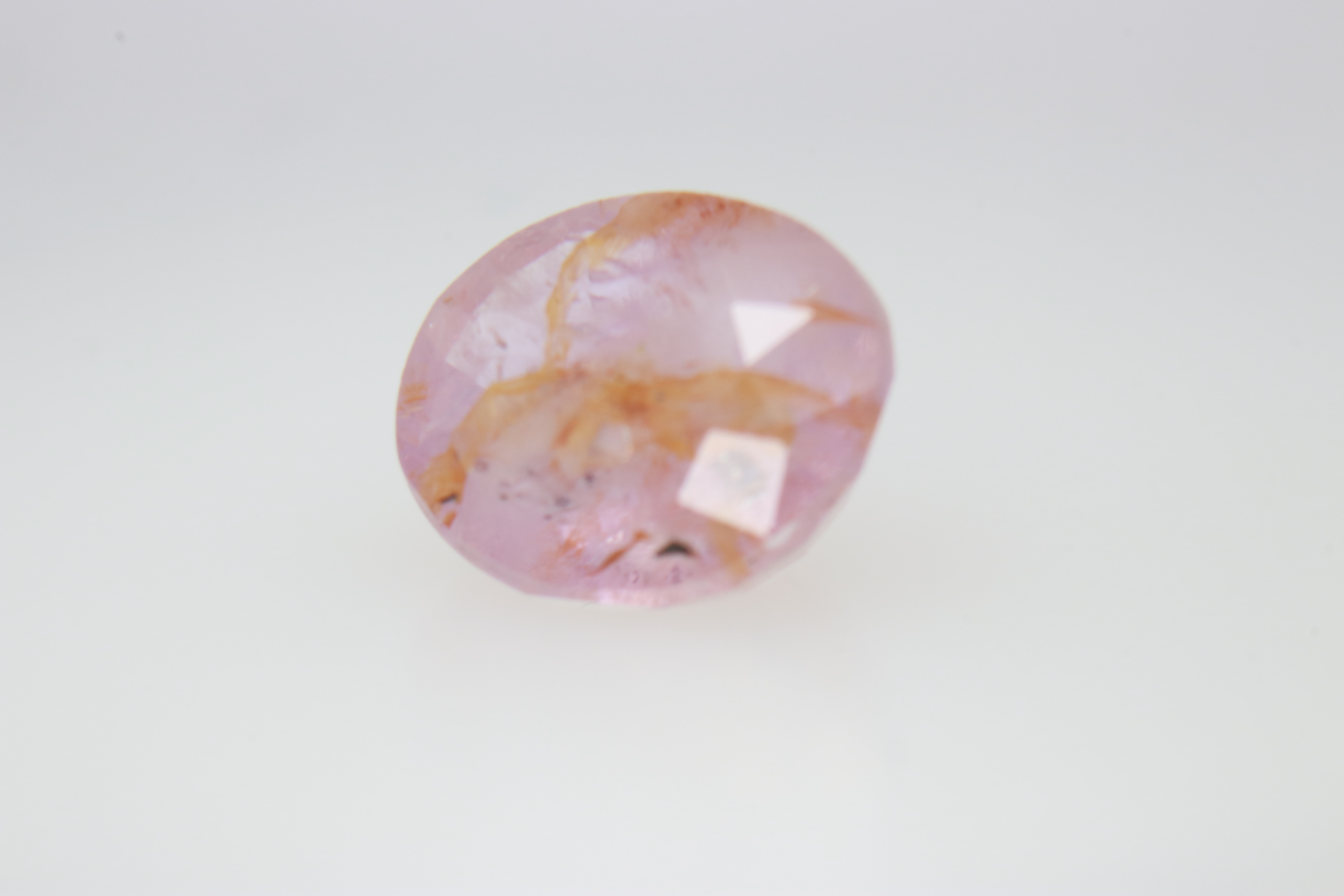 2.2ct Hot Pink Sapphire Twinning wisp Oval Shape (7.8x6.8x4.5 mm) Unheated gemstone from Sri Lanka