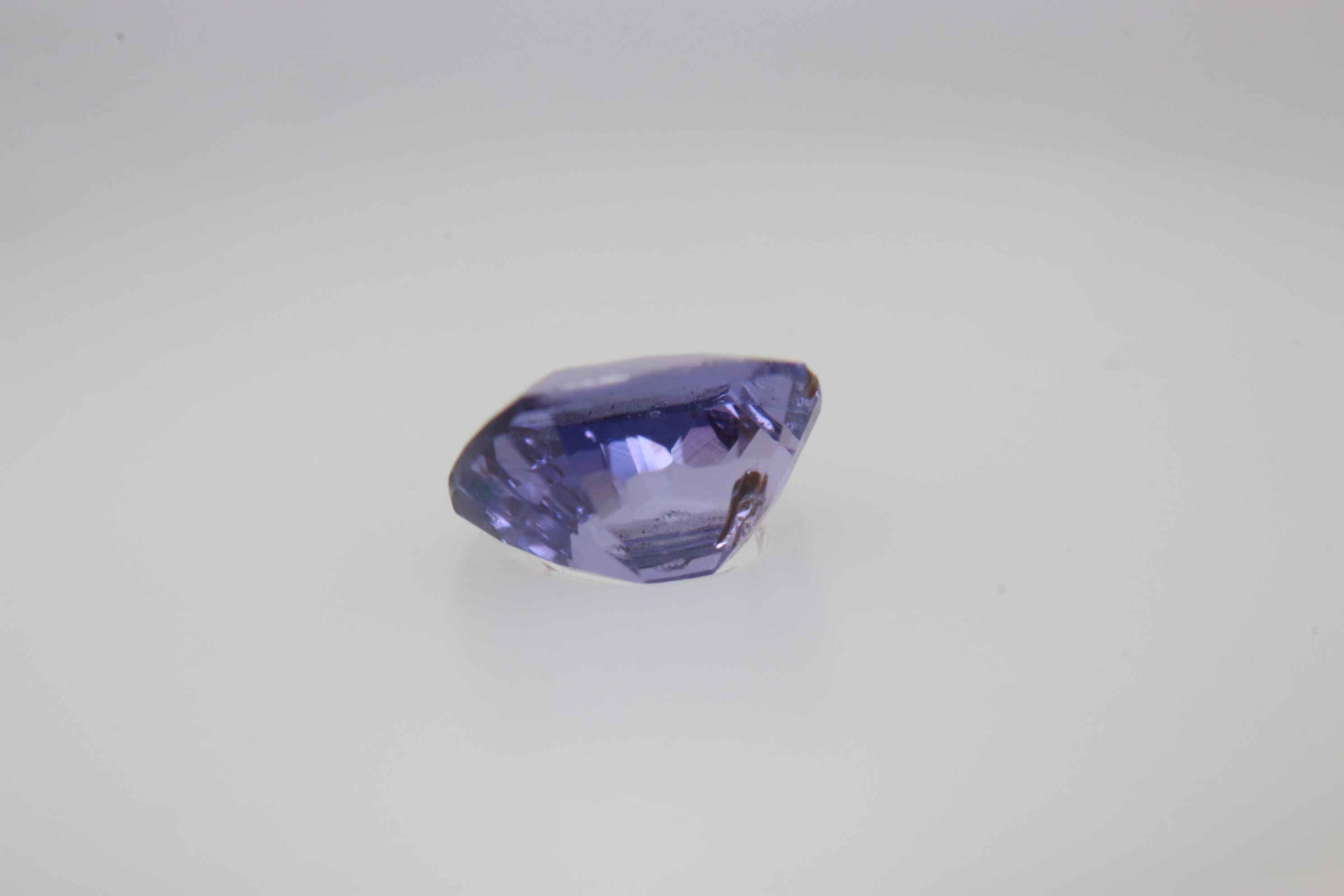 0.85ct Alice Blue Sapphire VSI Fancy Cushion Shape (5.6x4.2x3.3 mm) Unheated gemstone from Sri Lanka