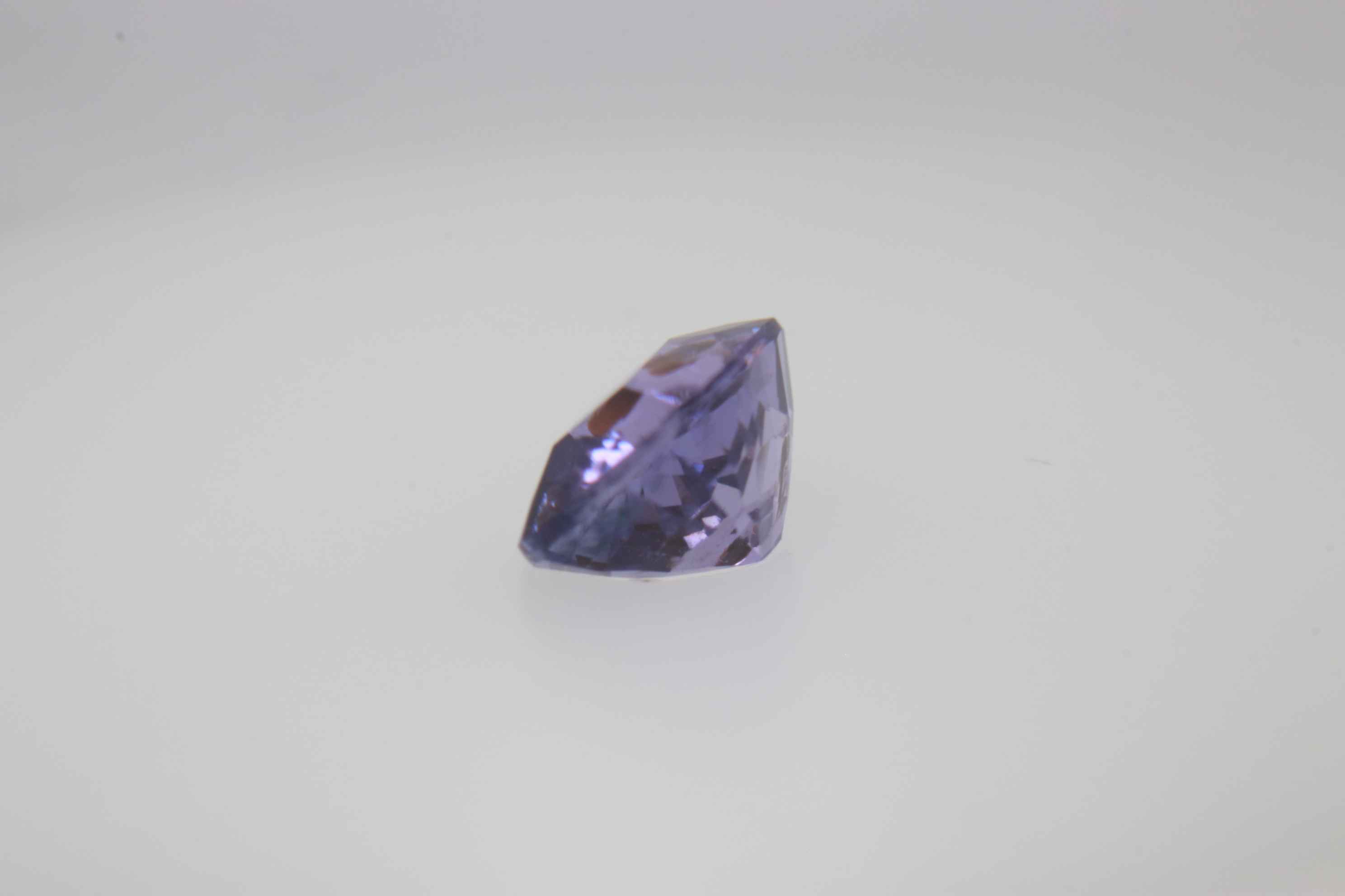 0.85ct Alice Blue Sapphire VSI Fancy Cushion Shape (5.6x4.2x3.3 mm) Unheated gemstone from Sri Lanka