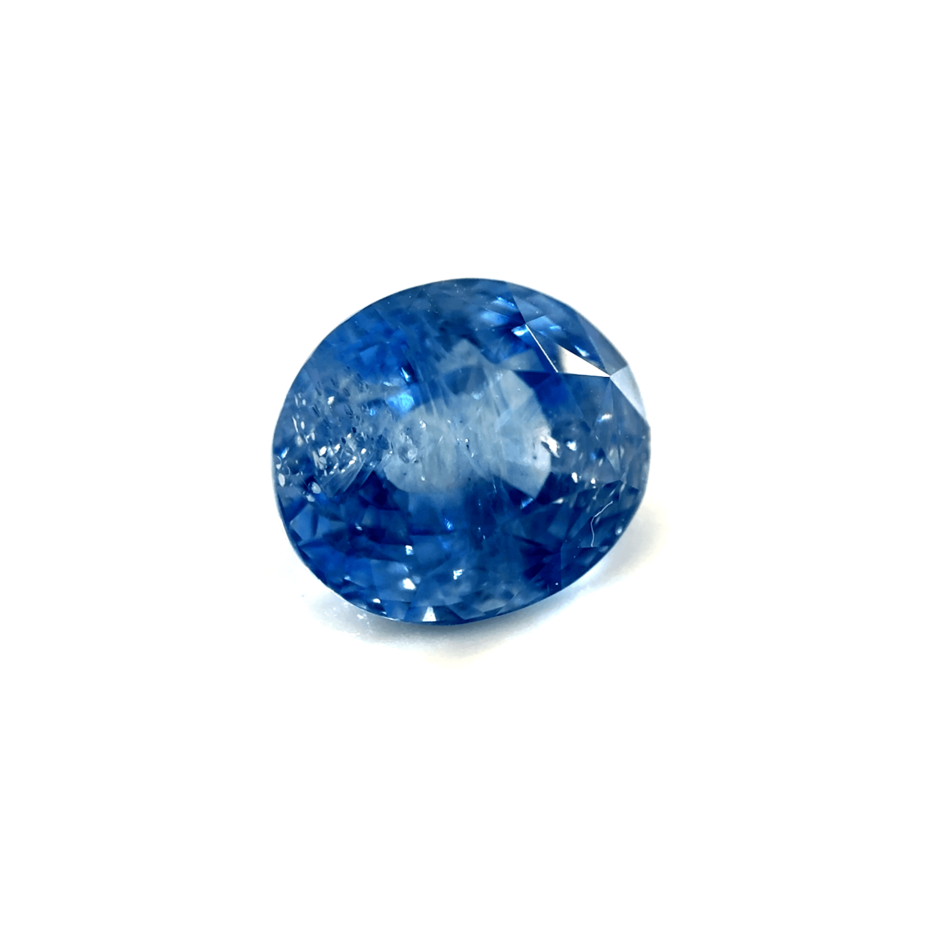3.0ct Cornflower Blue Sapphire VSI Oval Shape (8.5x7.5x5.6 mm) Unheated gemstone from Sri Lanka