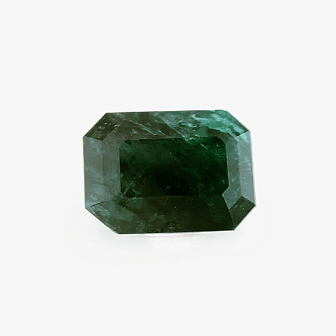 8.95ct Dark Green Emerald Twinning wisp Emerald Shape (14x10x9.4 mm) Unheated gemstone from Zambia