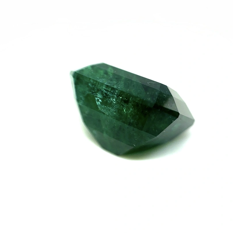 8.95ct Dark Green Emerald Twinning wisp Emerald Shape (14x10x9.4 mm) Unheated gemstone from Zambia