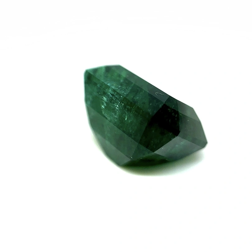8.95ct Dark Green Emerald Twinning wisp Emerald Shape (14x10x9.4 mm) Unheated gemstone from Zambia