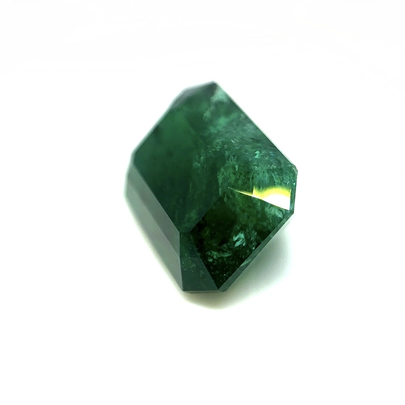 8.95ct Dark Green Emerald Twinning wisp Emerald Shape (14x10x9.4 mm) Unheated gemstone from Zambia