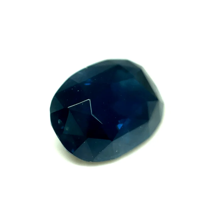 2.10ct Dark Slate Blue Sapphire VVS Antique Cushion Shape (9x6x5 mm) Heated gemstone from Sri Lanka