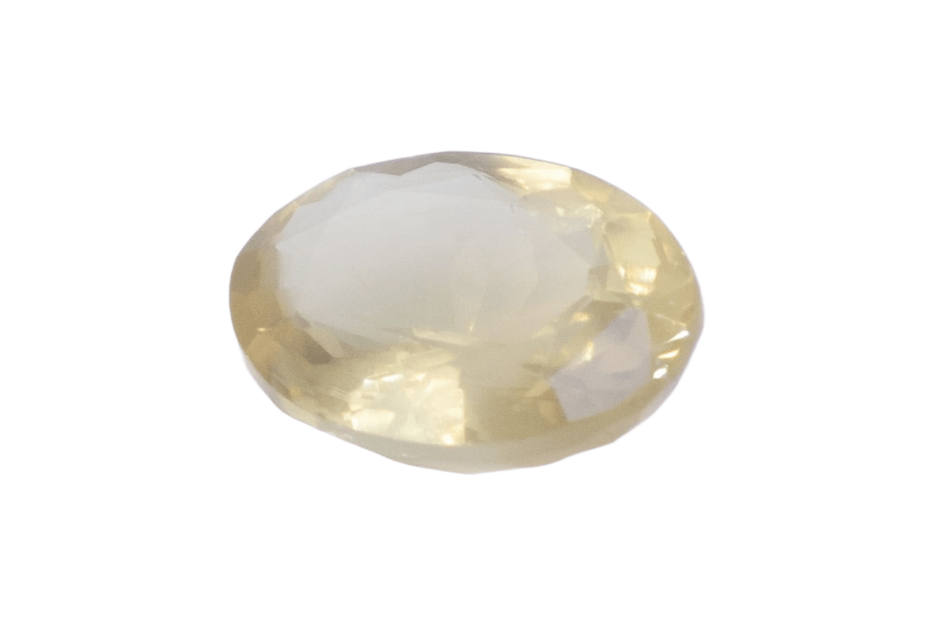 14ct Lemon Chiffon Quartz VVS Oval Shape (19.4x14.8x8.6 mm) Unheated gemstone from Sri Lanka