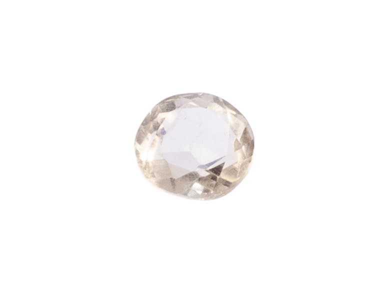 3.7ct White - Off Spinel VVS Round Shape (9.3x0x5.8 mm) Unheated gemstone from Sri Lanka