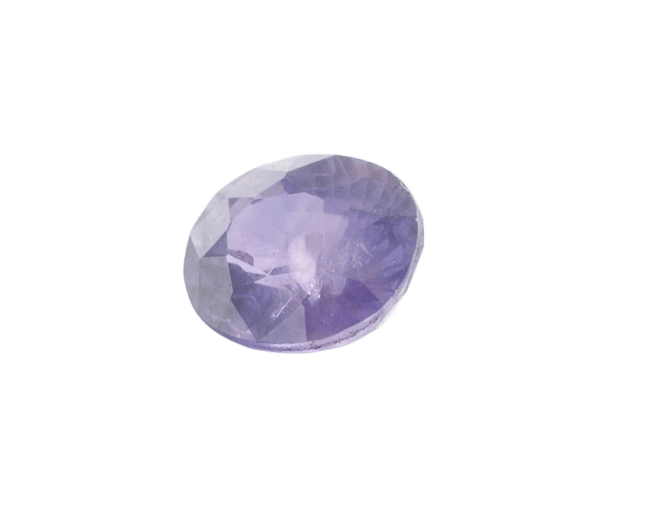 1.05ct Purple Sapphire Feather Oval Shape (6.1x5.4x3.8 mm) Unheated gemstone from Sri Lanka