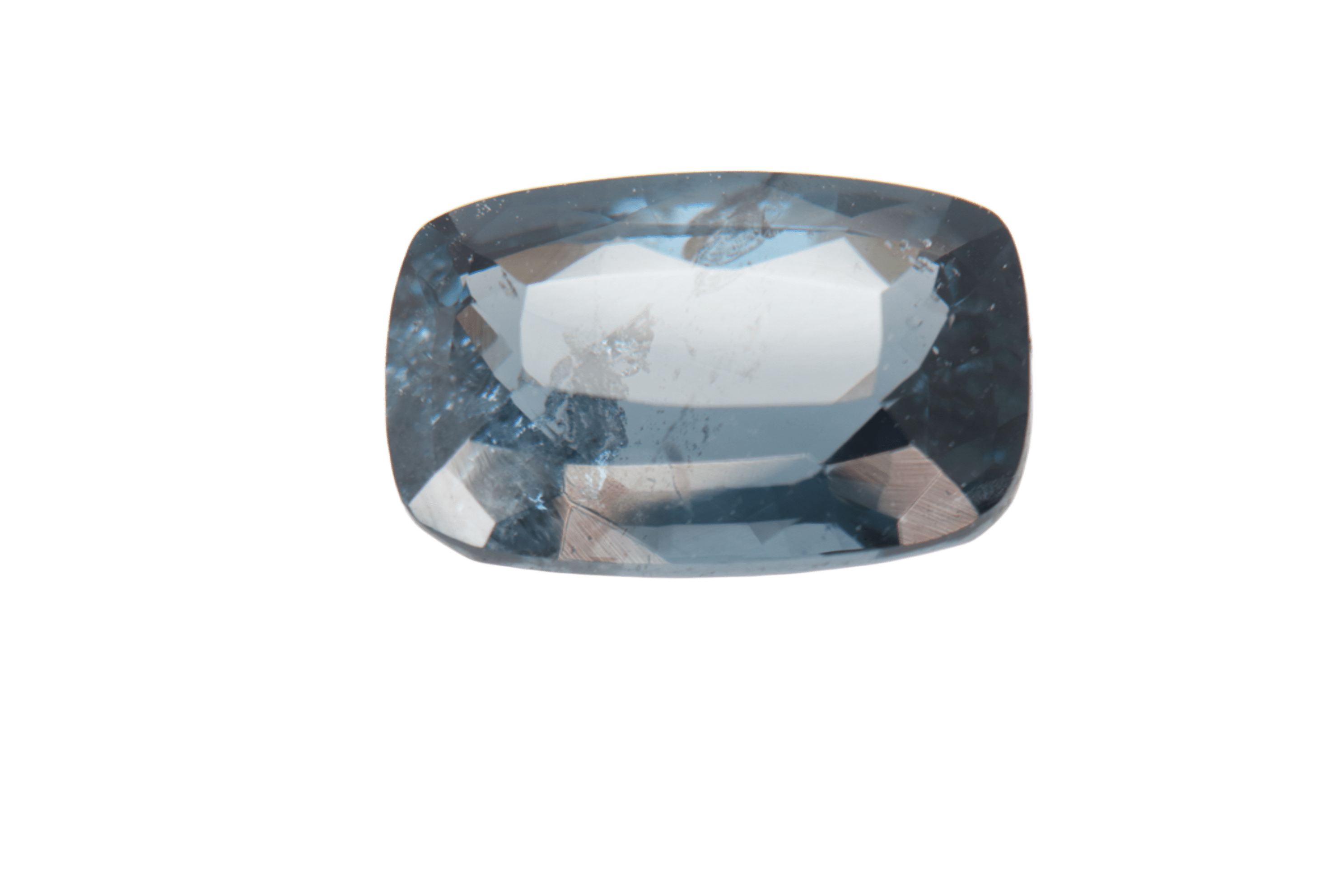 3ct Blue Spinel Cloud Fancy Cushion Shape (10x6.9x4.9 mm) Unheated gemstone from Sri Lanka