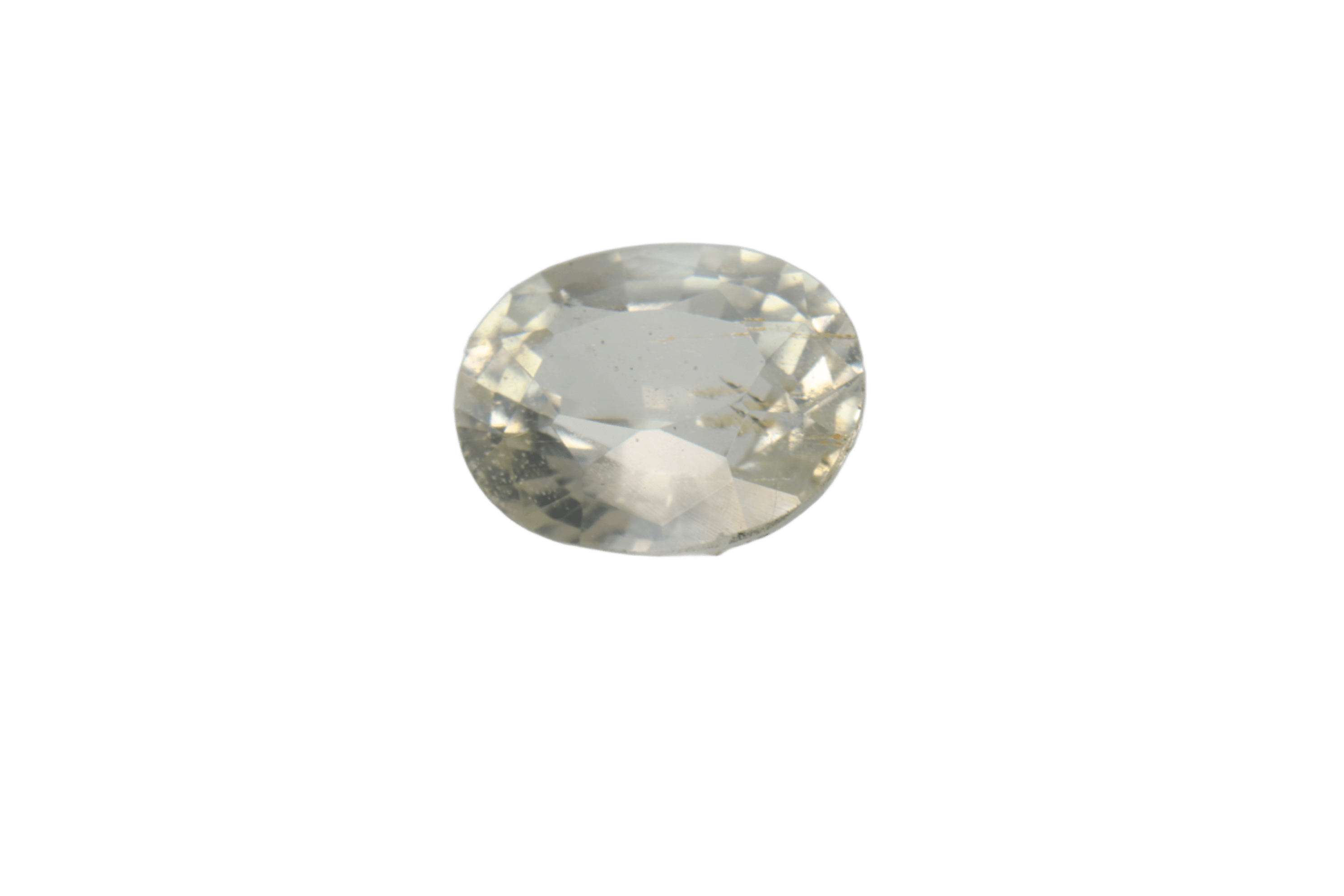 0.85ct Floral White Spinel Vs1 Oval Shape (6.5x5.4x3.5 mm) Unheated gemstone from Sri Lanka
