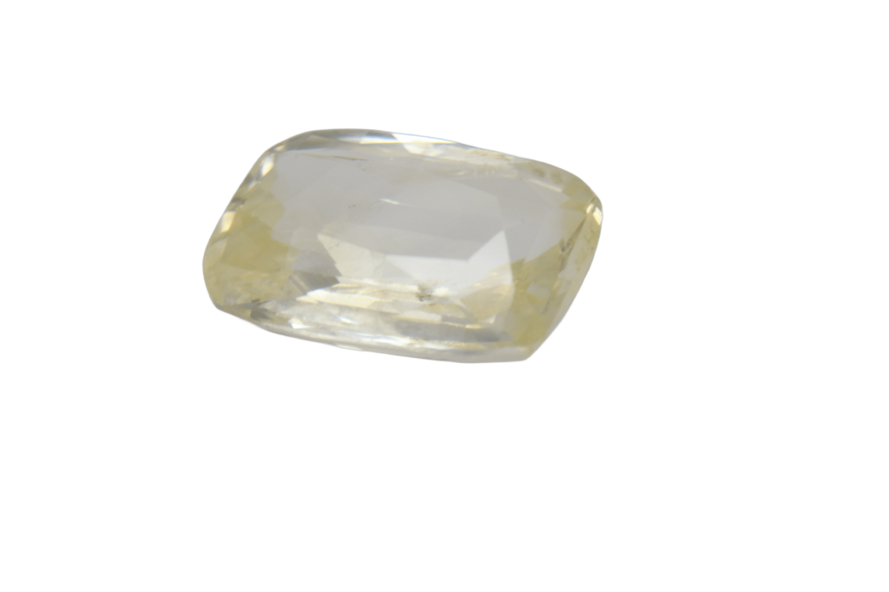 2ct Yellow Sapphire VVS1 Fancy Cushion Shape (8.7x6.4x3.2 mm) Unheated gemstone from Sri Lanka