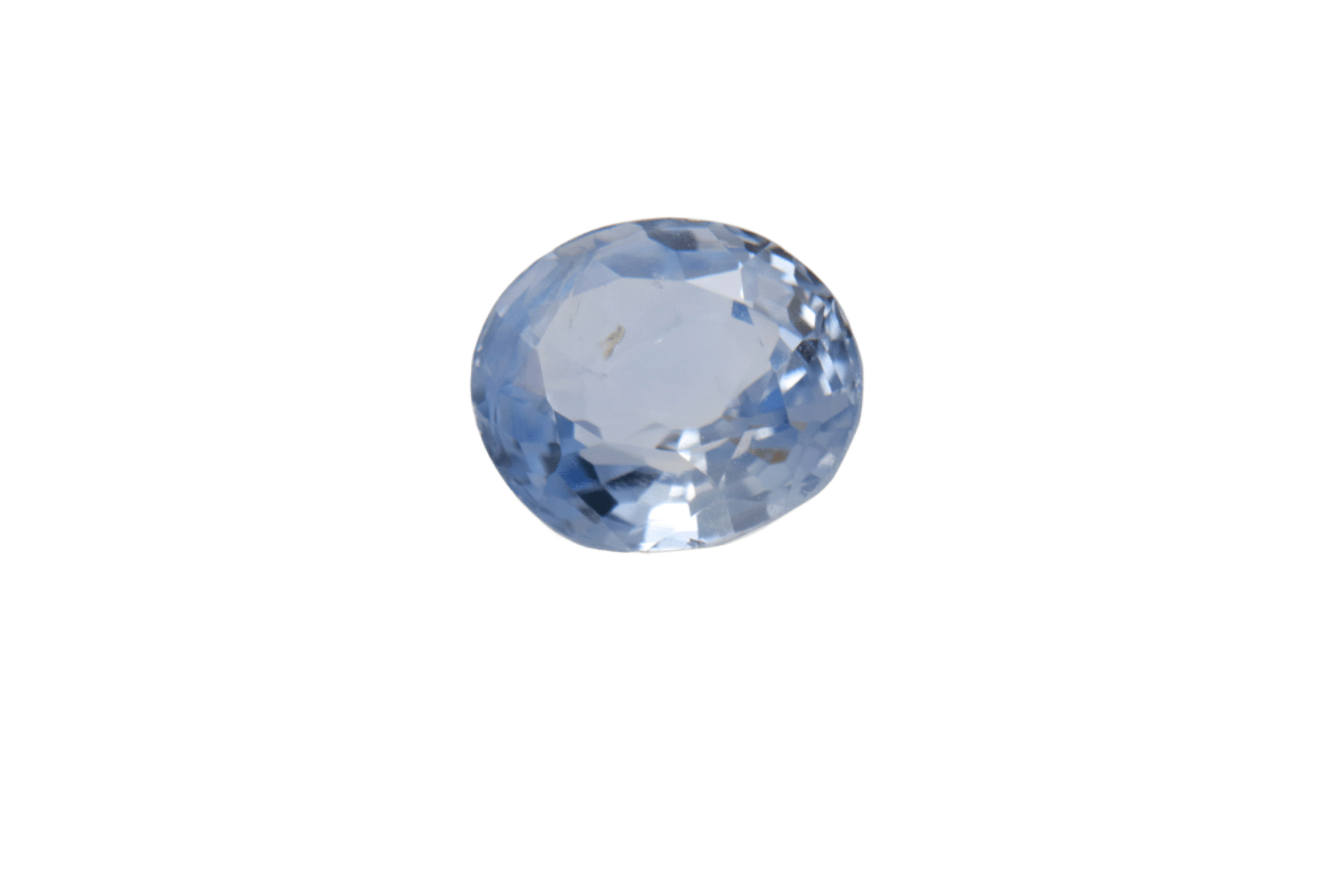 0.9ct Alice Blue Sapphire VVS Oval Shape (6.1x5.2x3.2 mm) Unheated gemstone from Sri Lanka