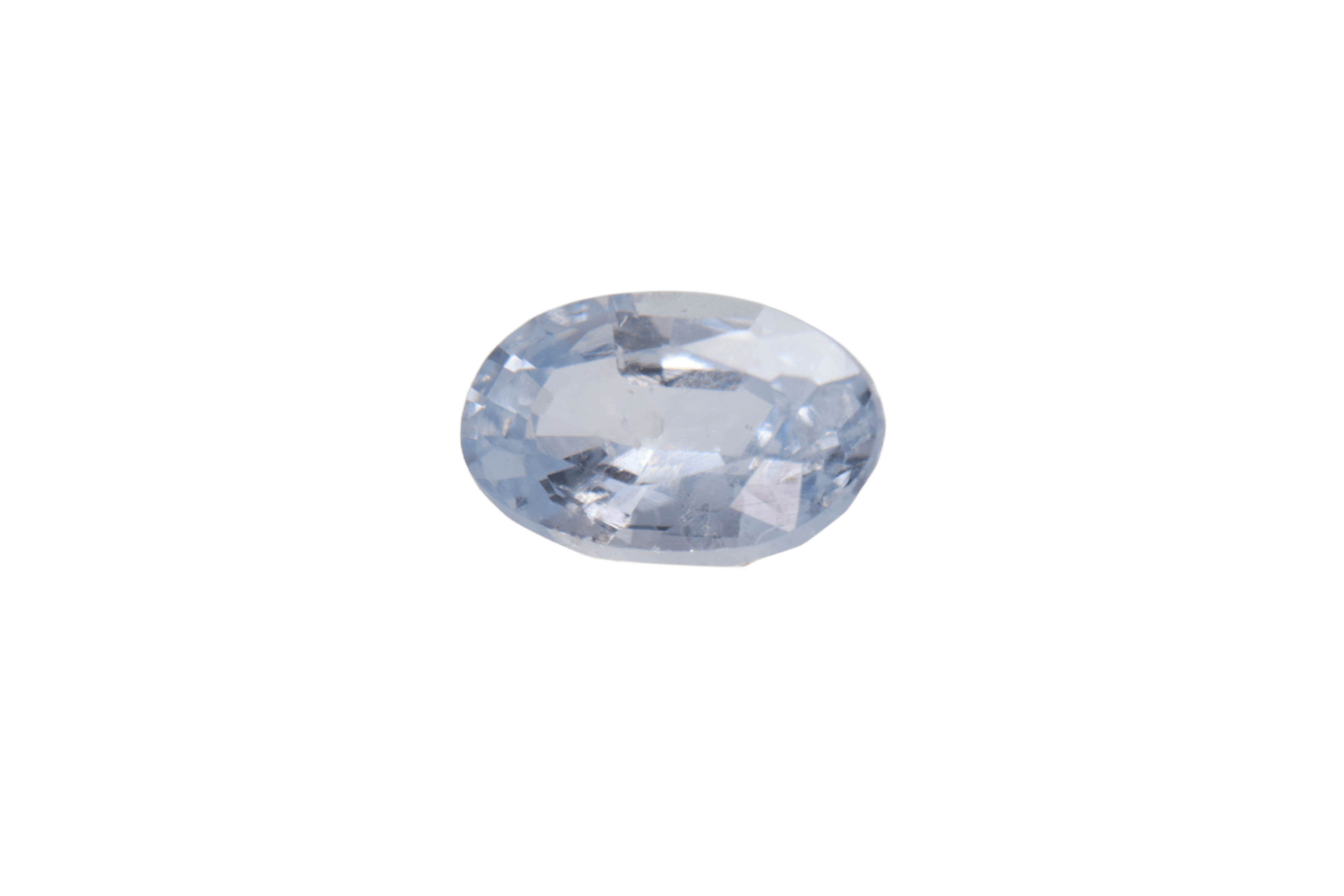 0.8ct Alice Blue Sapphire VVS Oval Shape (5.8x4.3x3 mm) Unheated gemstone from Sri Lanka