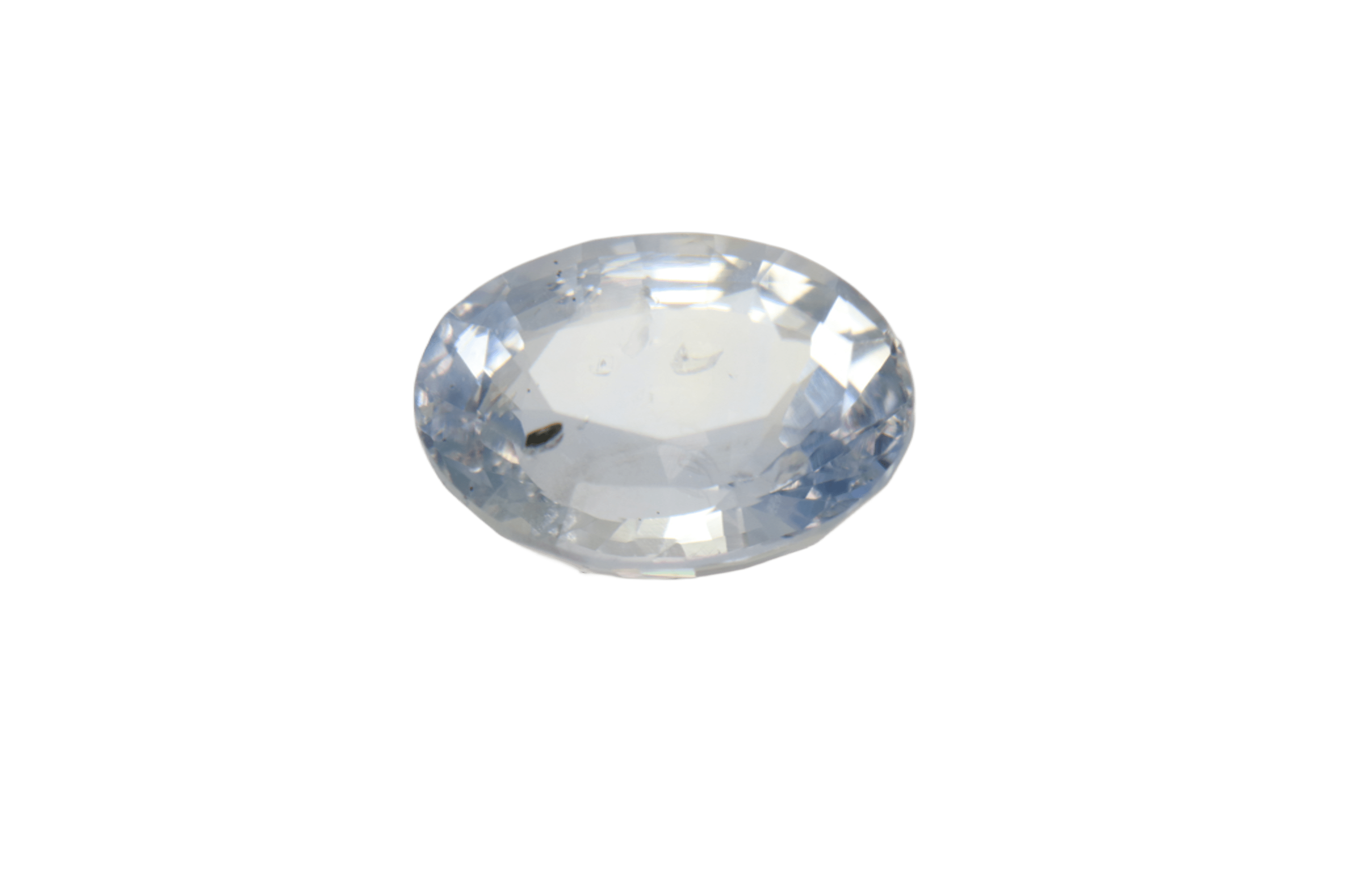 1.5ct Alice Blue Sapphire Vs1 Oval Shape (7.6x5.8x3.8 mm) Unheated gemstone from Sri Lanka