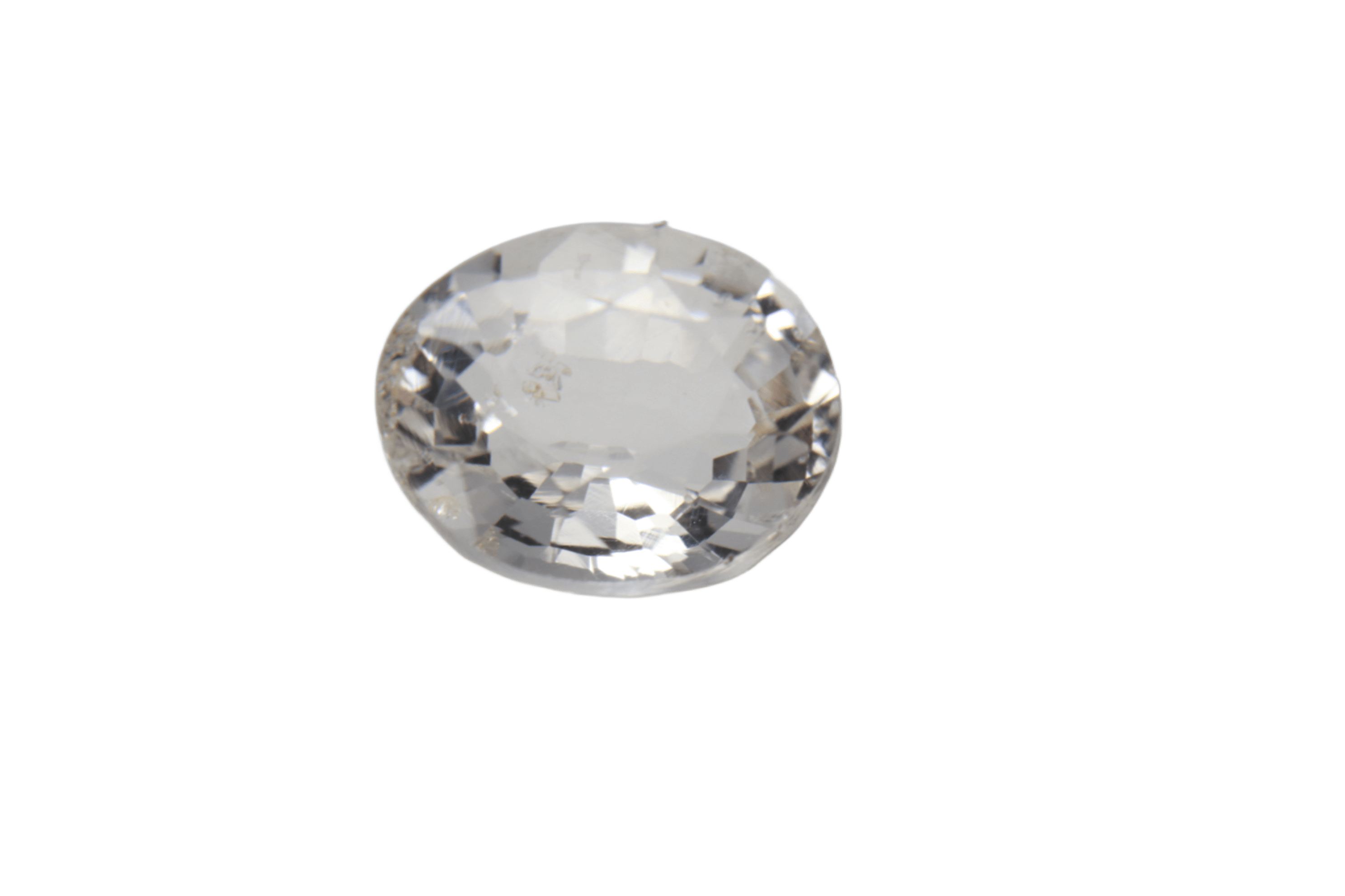 1.2ct Floral White Sapphire VVS Oval Shape (7.0x5.9x3.7 mm) Unheated gemstone from Sri Lanka