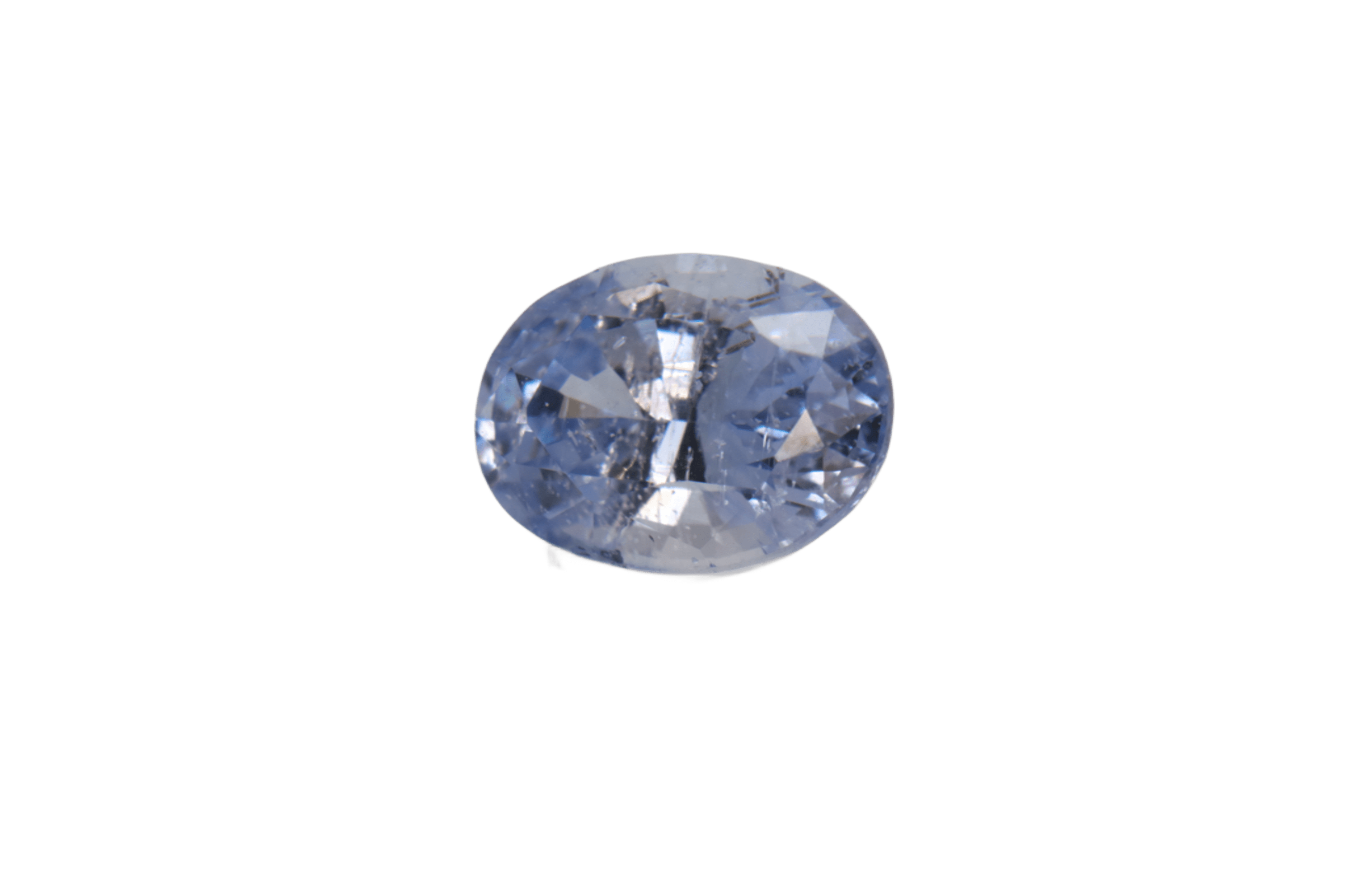 1ct Alice Blue Sapphire Vs1 Oval Shape (6.6x4.8x3.7 mm) Unheated gemstone from Sri Lanka